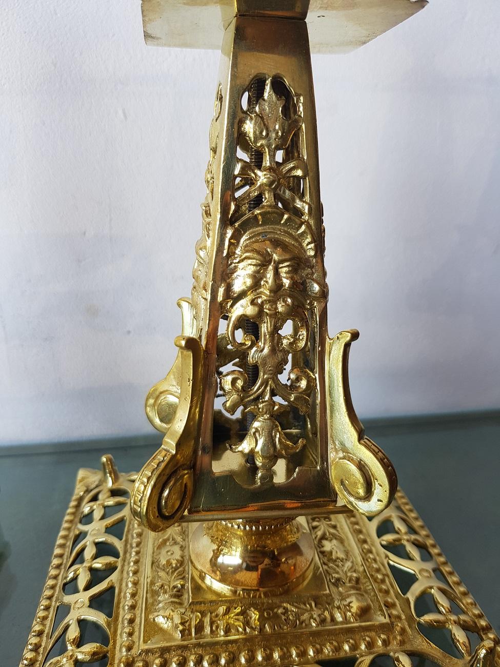 Pair of 19th Century French Brass Candlesticks For Sale 1