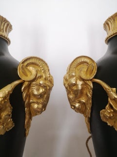 Pair of 19th Century French Bronze and Gilt Lamps