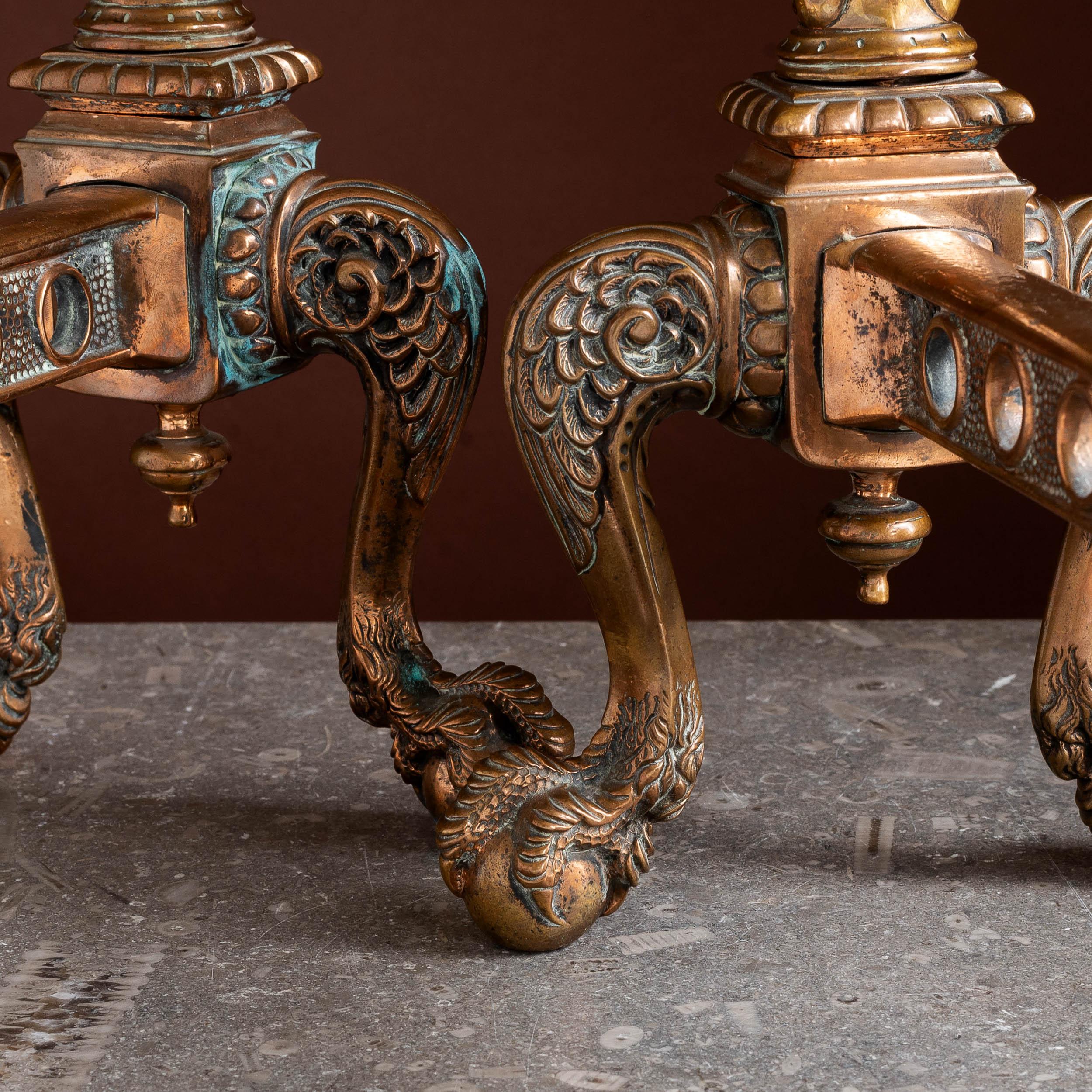 Coppia di androni francesi in bronzo del XIX secolo in vendita 5