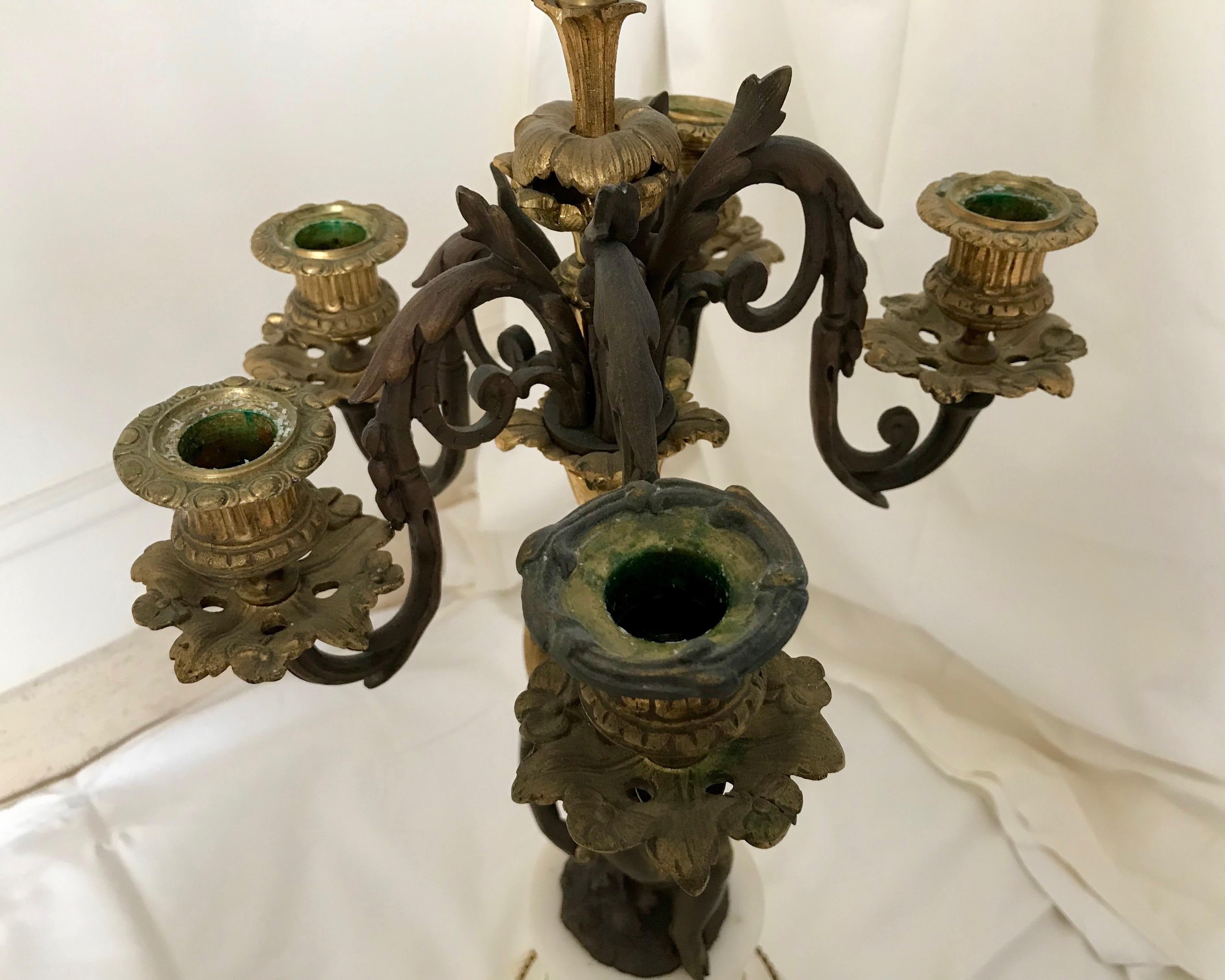 Pair Of 19TH Century French Bronze Candelabra For Sale 10