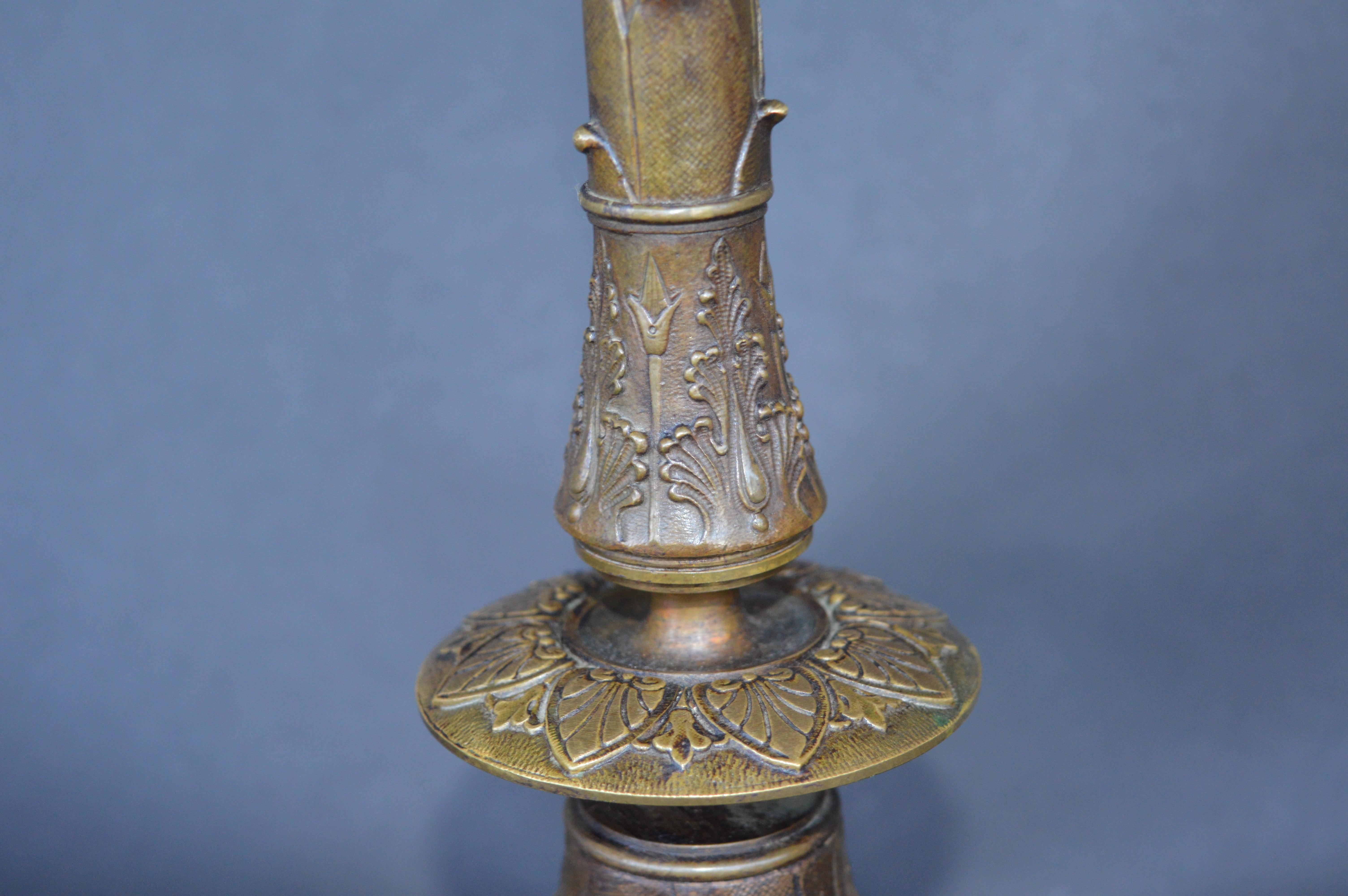 Pair of 19th Century French Bronze Candelabras  For Sale 4