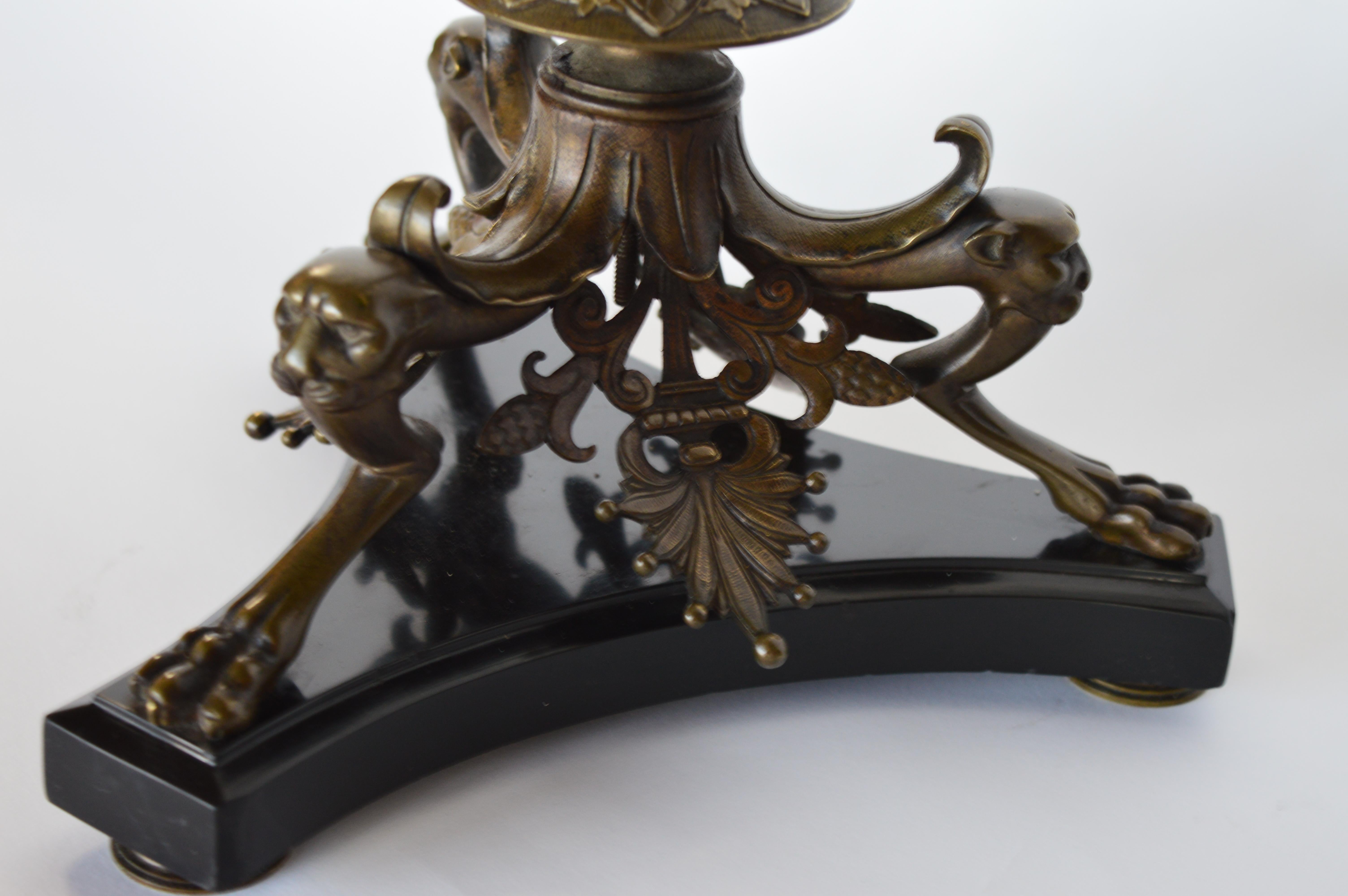 Pair of 19th Century French Bronze Candelabras  For Sale 1