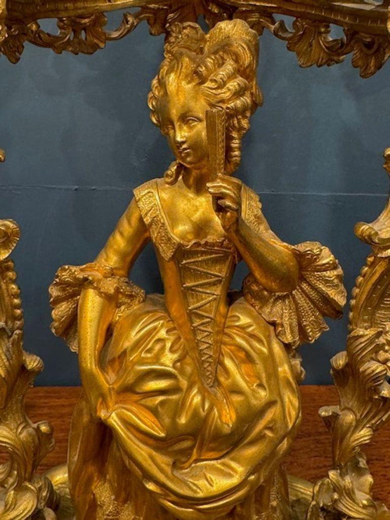 Paar französische Bronzekandelaber des 19. (Französisch) im Angebot