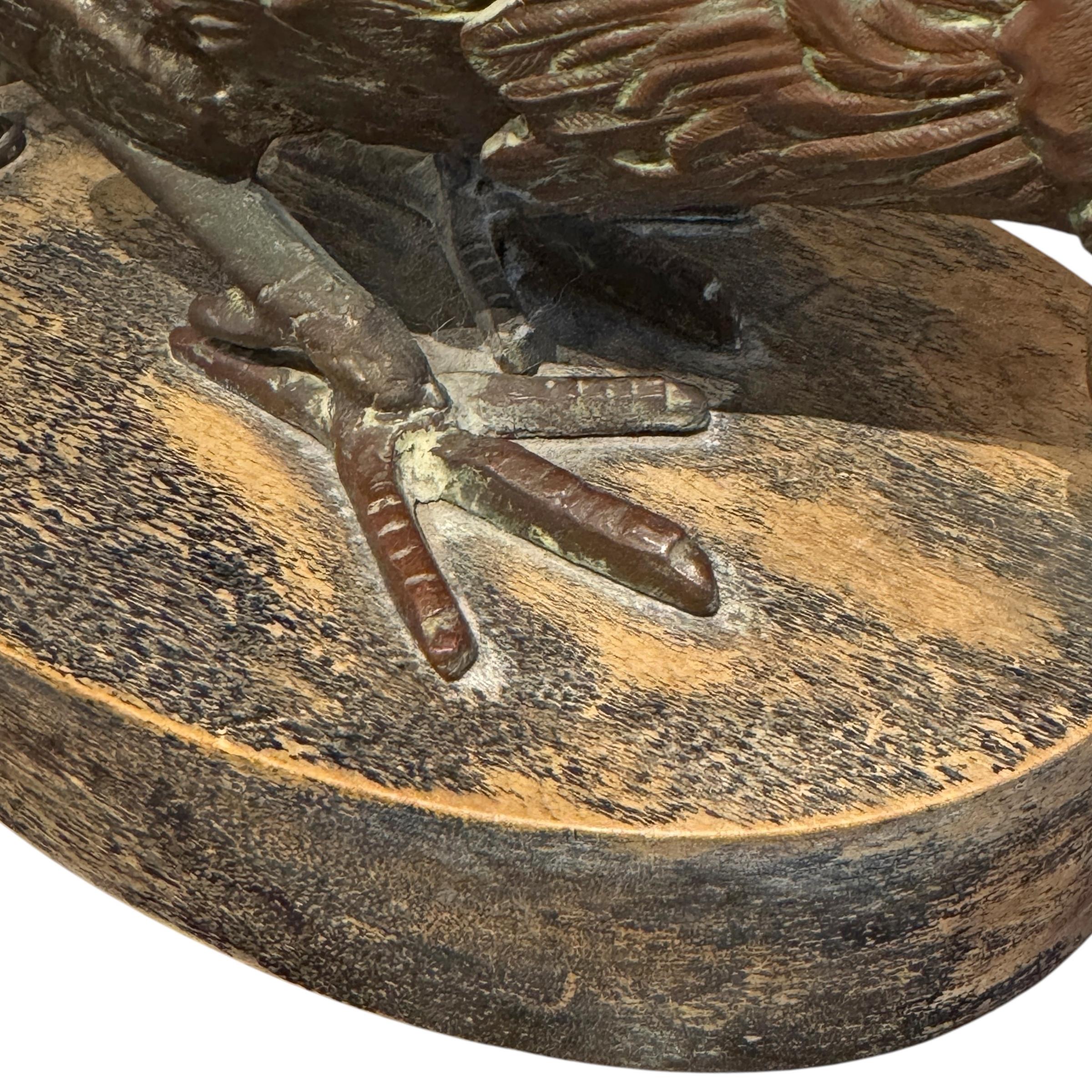 Coppia di lampade a gallo in bronzo francesi del XIX secolo in vendita 6
