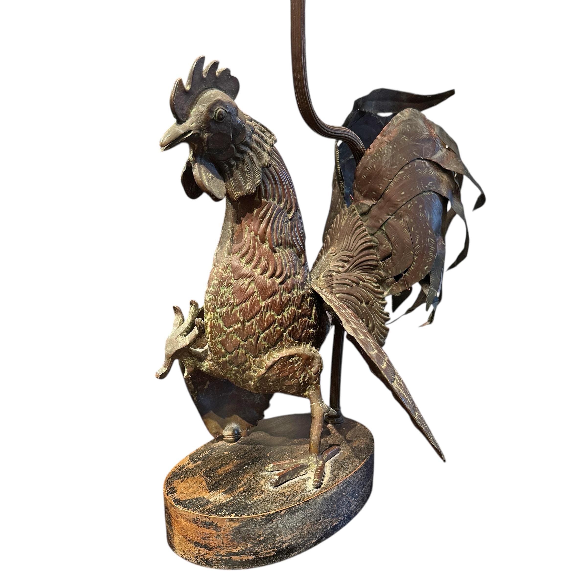 Coppia di lampade a gallo in bronzo francesi del XIX secolo in vendita 9