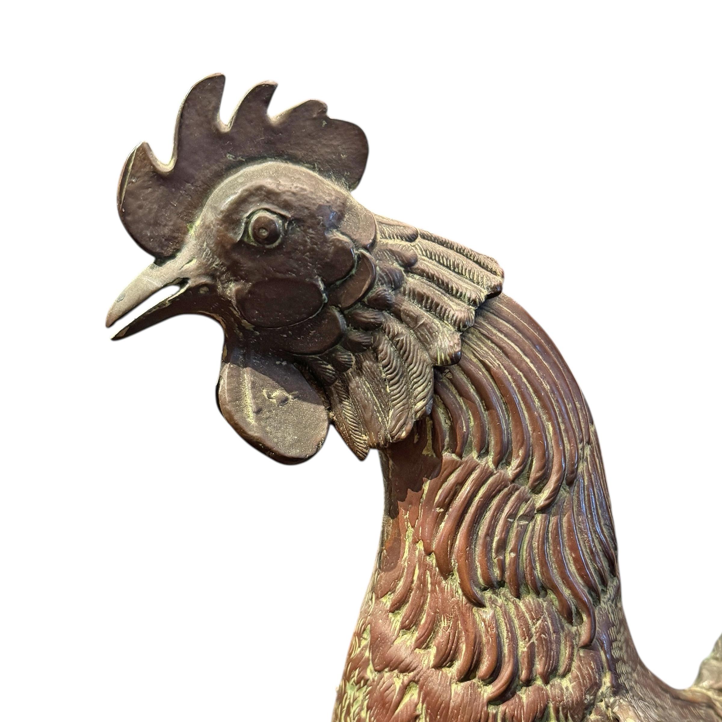 Coppia di lampade a gallo in bronzo francesi del XIX secolo in vendita 10
