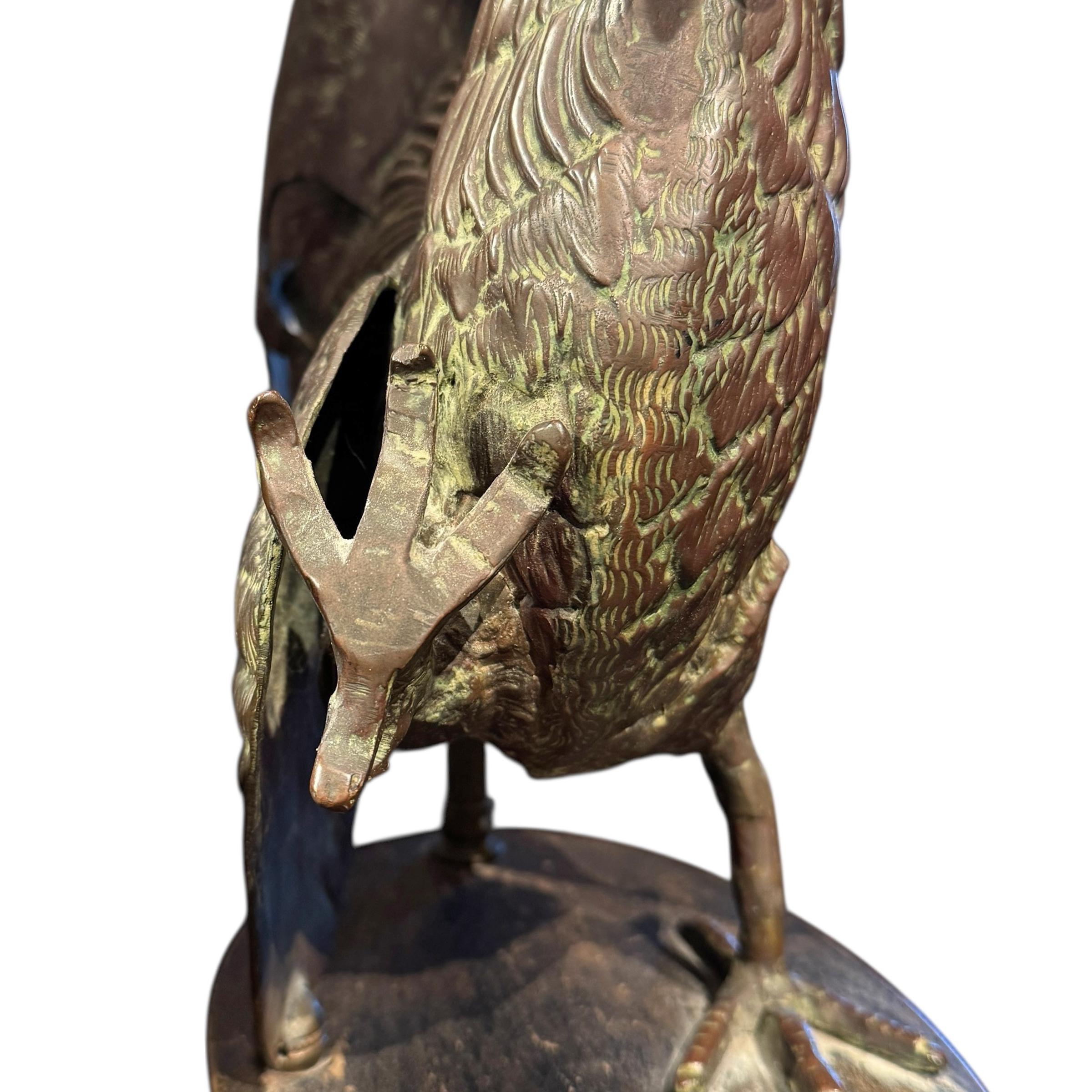 Coppia di lampade a gallo in bronzo francesi del XIX secolo in vendita 11