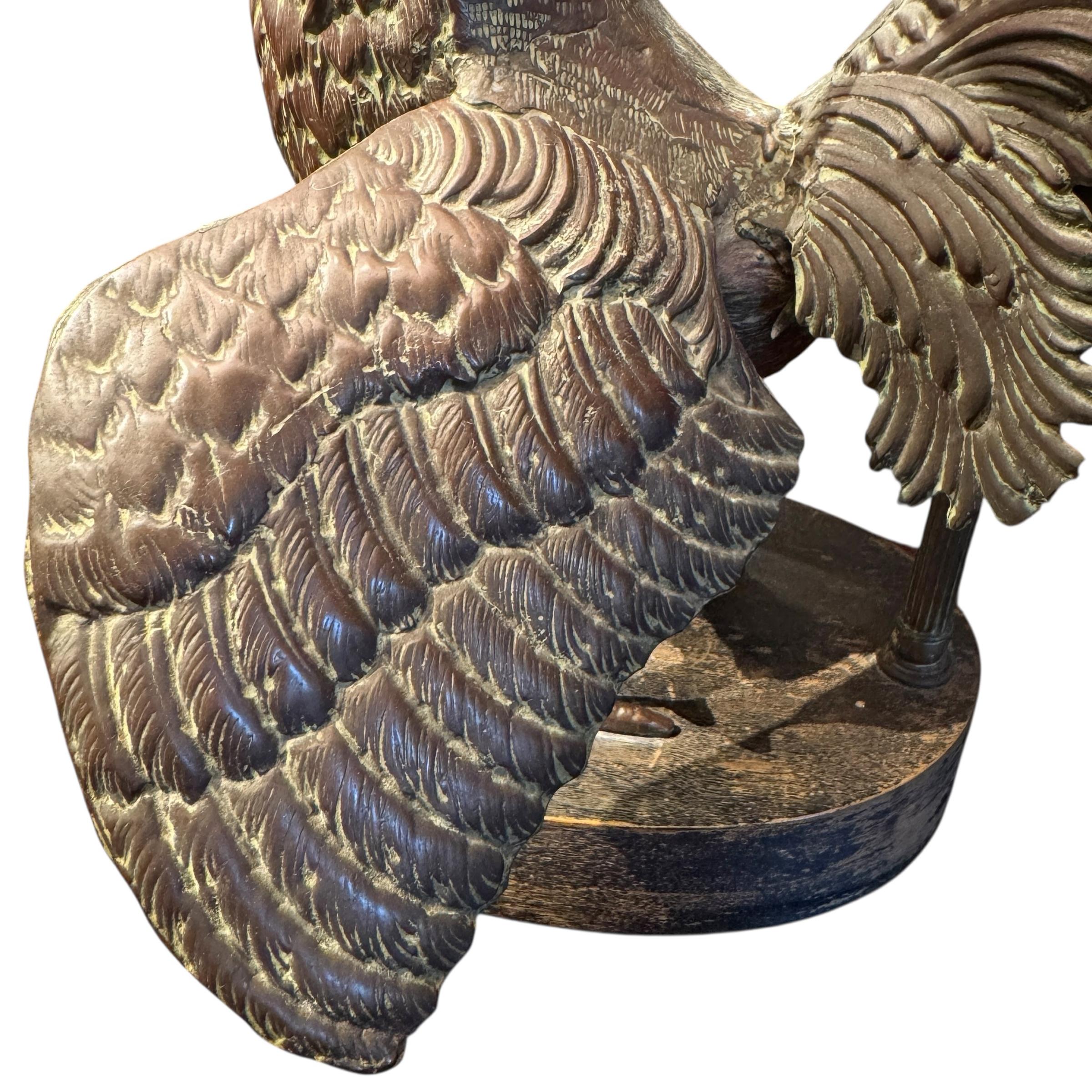 Coppia di lampade a gallo in bronzo francesi del XIX secolo in vendita 3