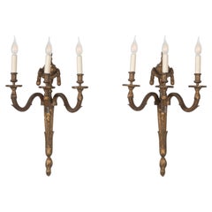Pair of 19th Century French Bronze Wall Lights