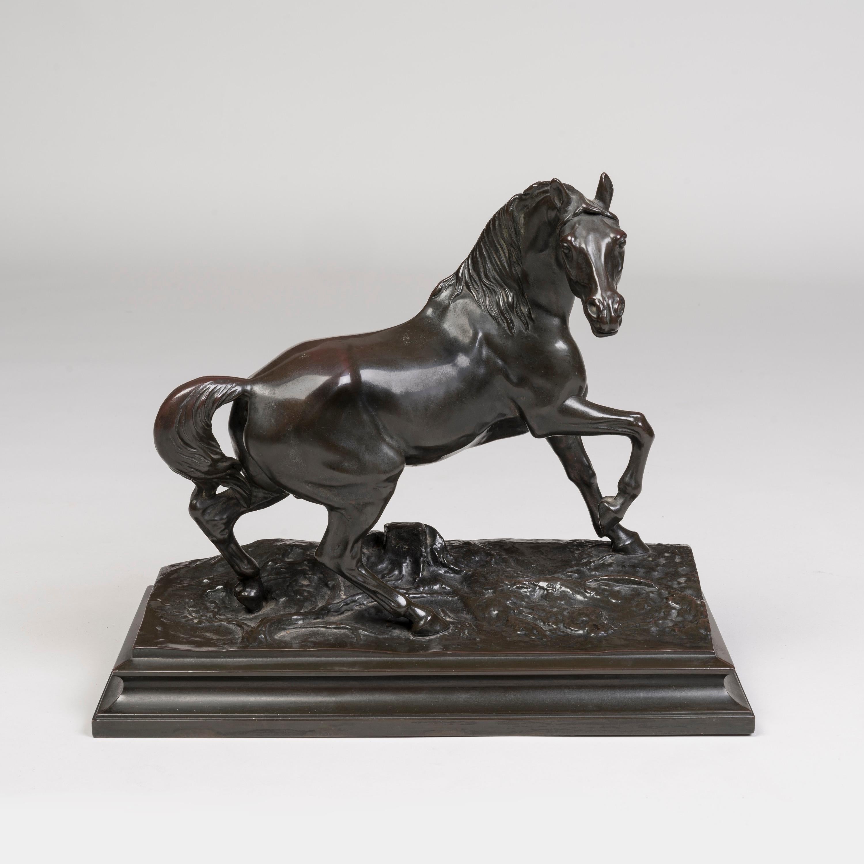 Sporting Art Coppia di elettrotipi di cavalli bronzati francesi del XIX secolo di Pierre Jules Mêne in vendita