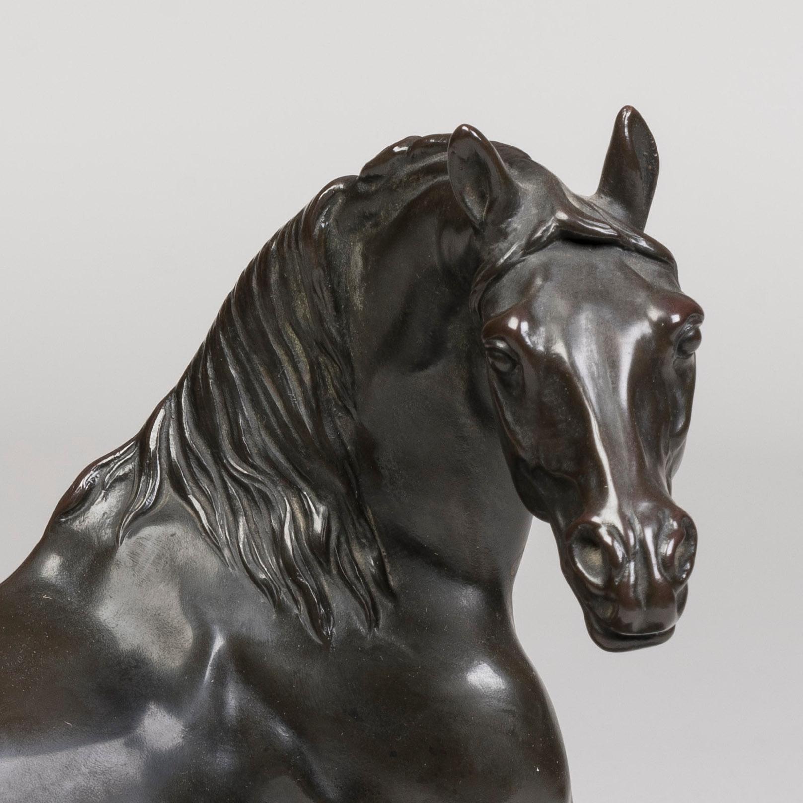Coppia di elettrotipi di cavalli bronzati francesi del XIX secolo di Pierre Jules Mêne in vendita 1