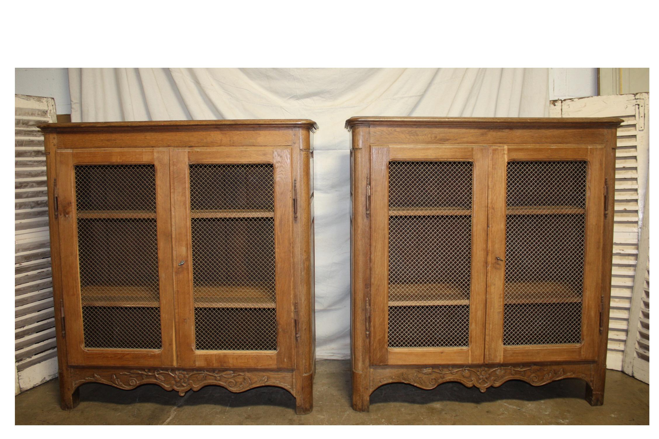 Oak Pair of 19th Century French Buffets
