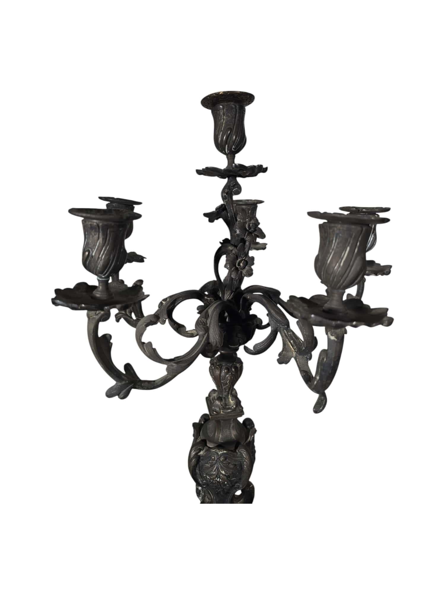 Metà XIX secolo Coppia di candelabri francesi del XIX secolo in vendita