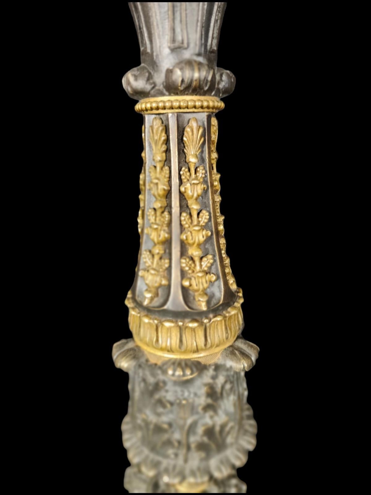 Napoleon III Pair of 19th Century French Candlesticks For Sale
