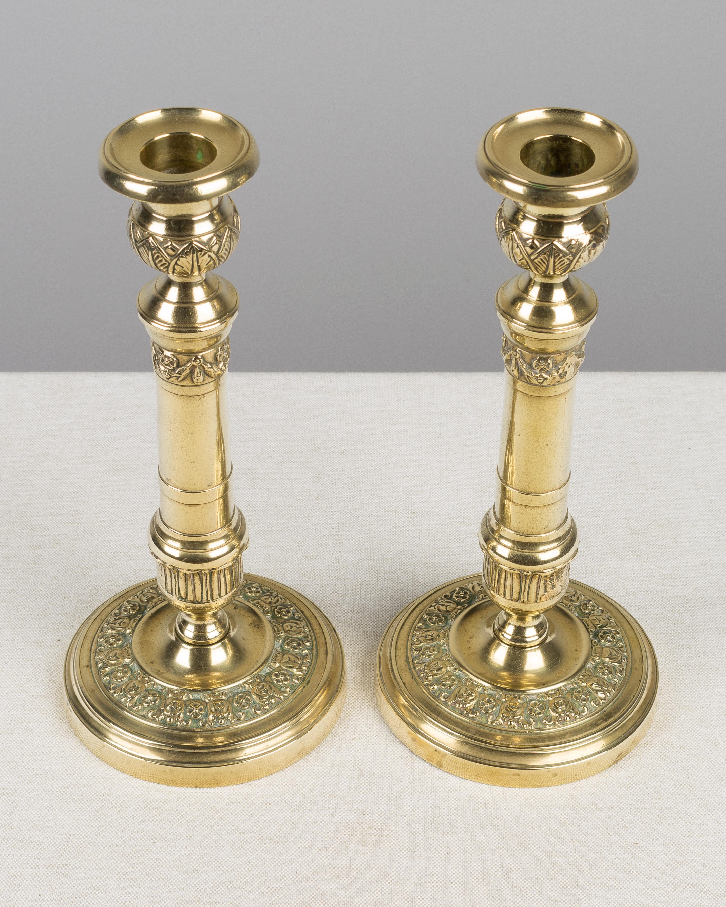 Louis XVI Pair of 19th Century French Candlesticks