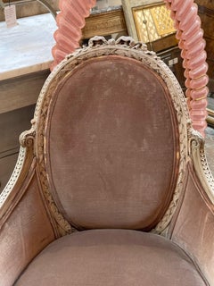 Pair of 19th Century French Carved and Bleached Mahogany Arm Chairs
