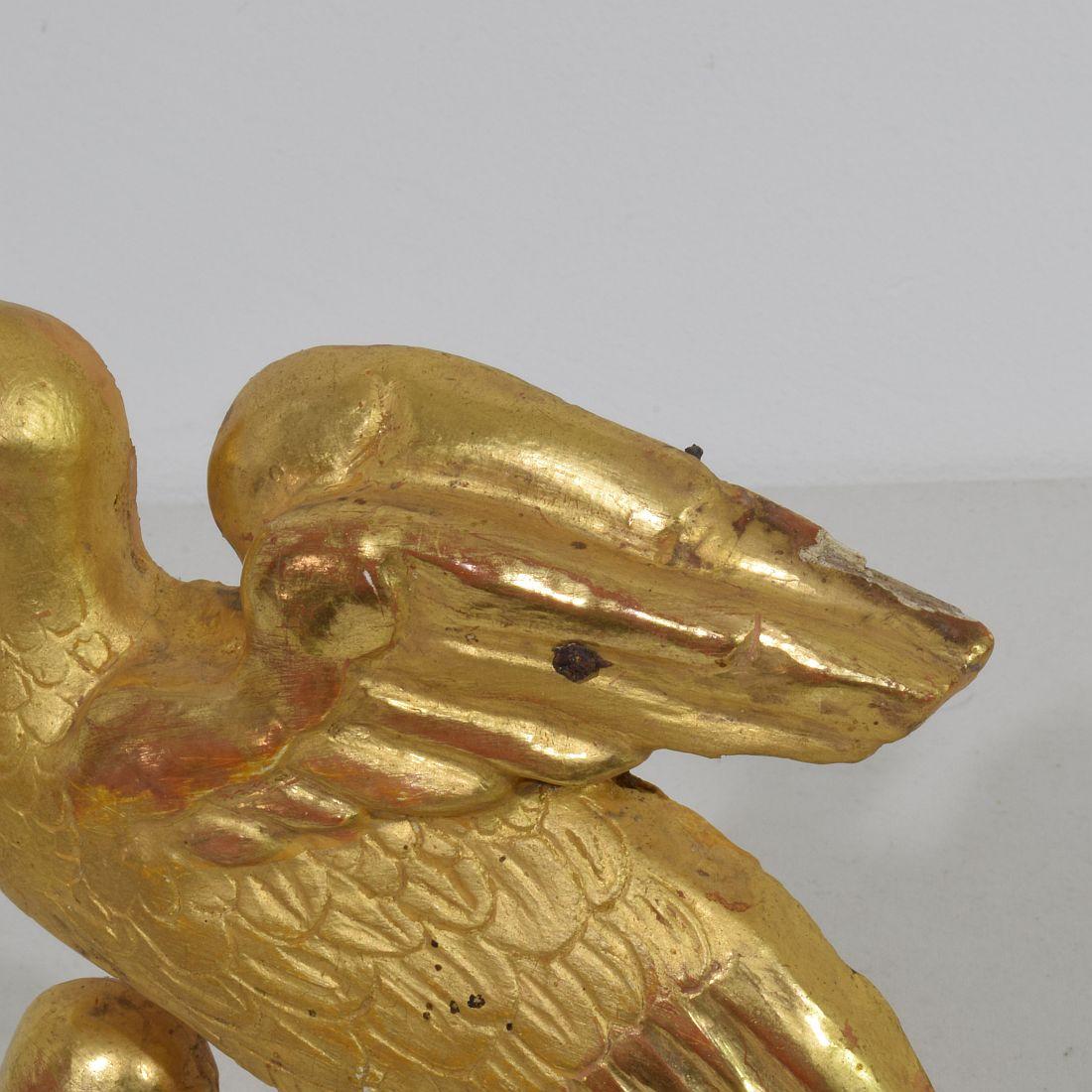 Pair of 19th Century French Carved Giltwood Birds in Neoclassic Style ...