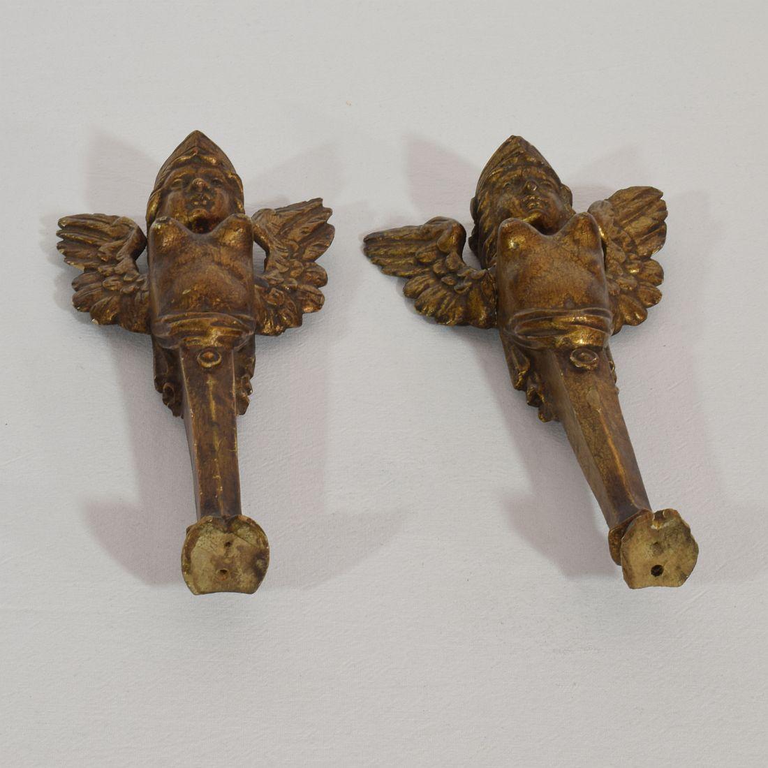 Pair of 19th Century French Carved Giltwood Neoclassical Ornaments 10
