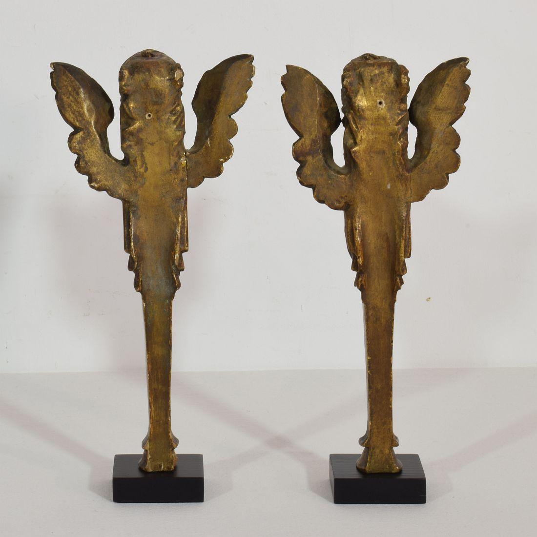 Pair of 19th Century French Carved Giltwood Neoclassical Ornaments 1