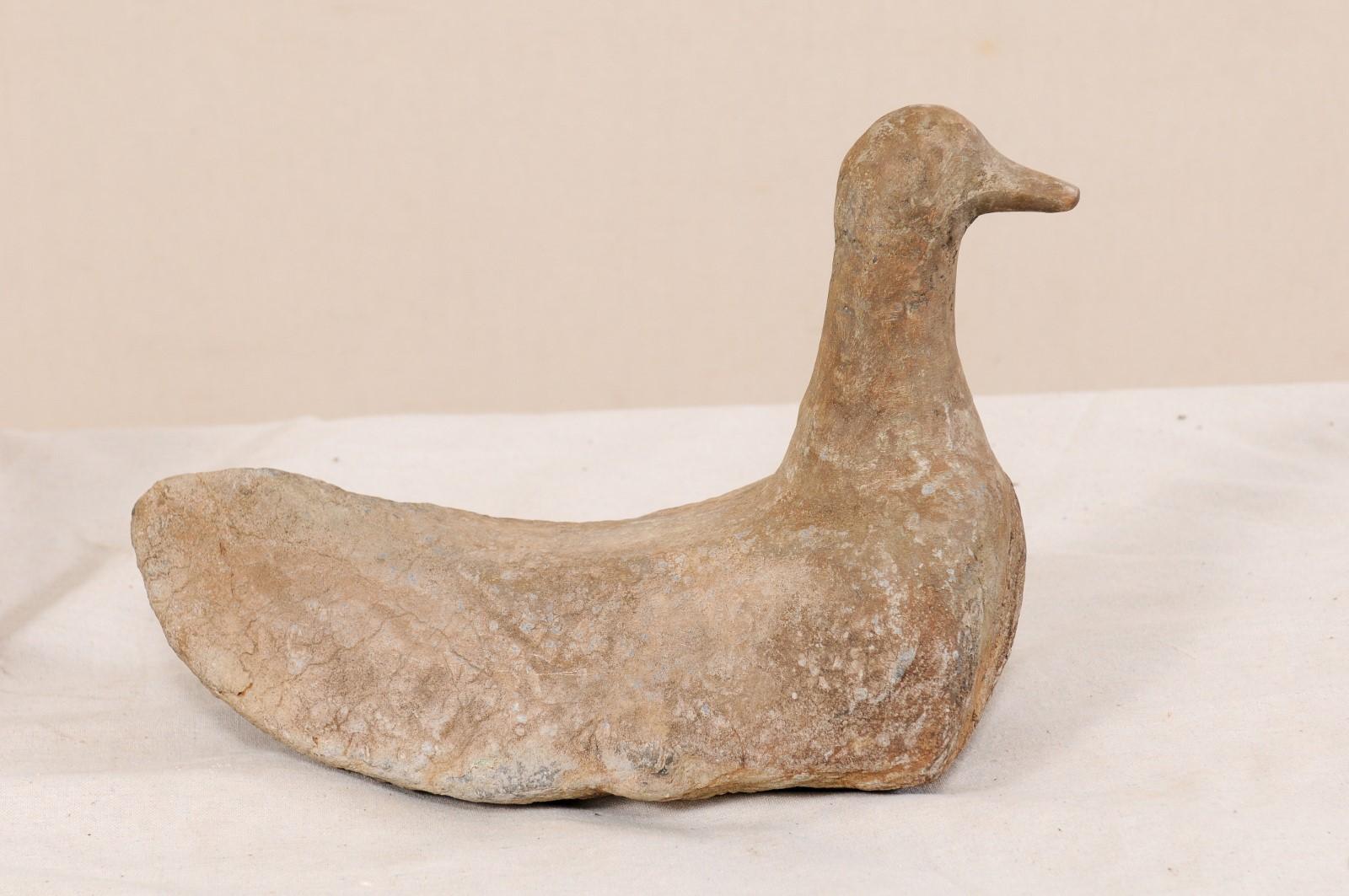 Pair of 19th Century French Carved Stone Ducks For Sale 1