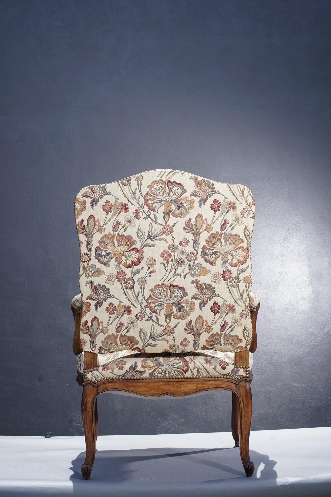 Pair of 19th Century French Carved Walnut Armchairs 4