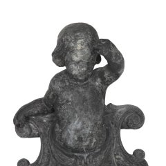 Pair of 19th Century French Cast Alloy Putti Figures