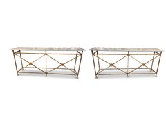 Pair of 19th Century French Cast Iron Console Tables