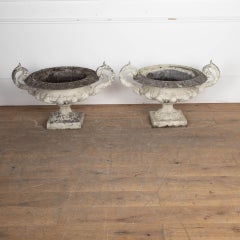 Pair of 19th Century French Cast Iron Jardinieres