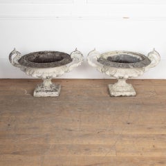 Pair of 19th Century French Cast Iron Jardinieres