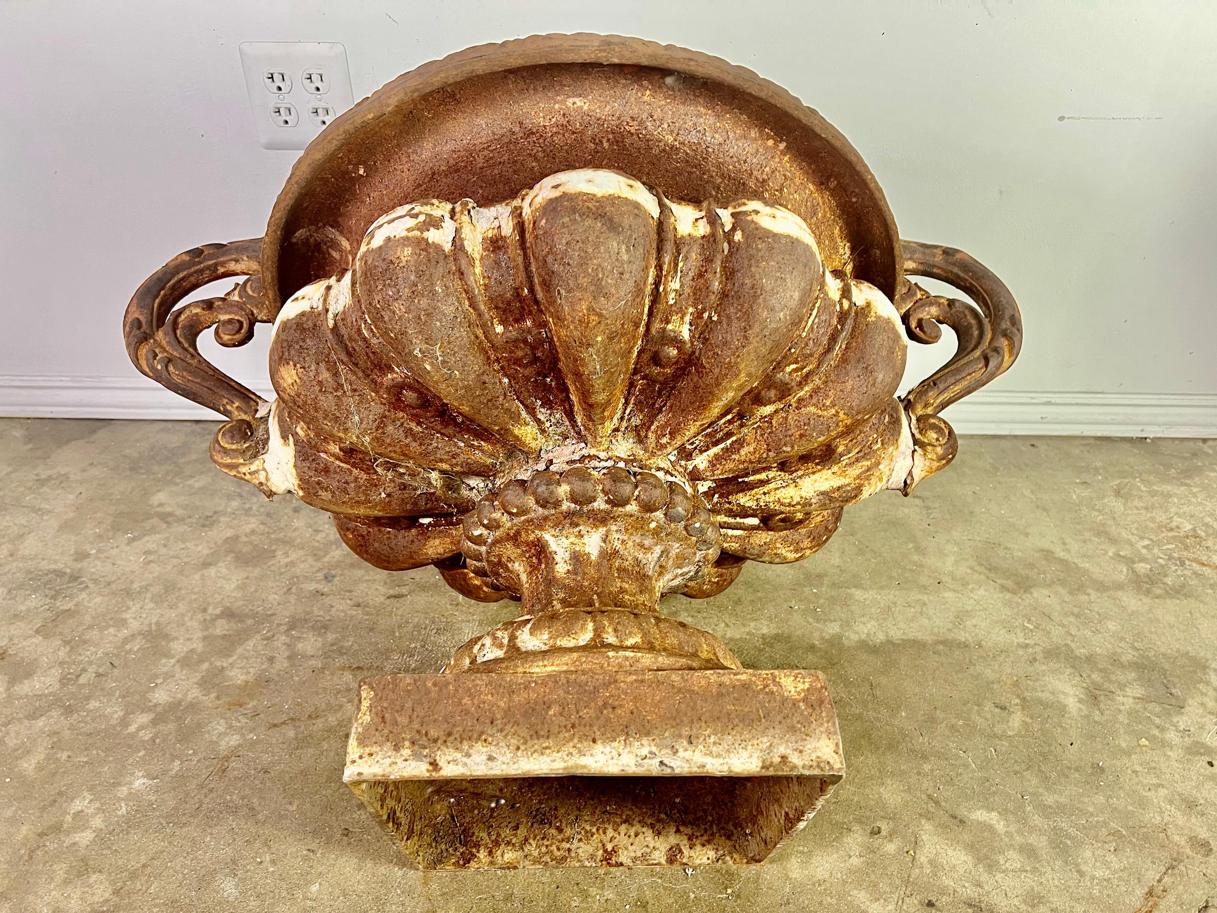 Pair of 19th Century French Cast Iron Urns For Sale 9