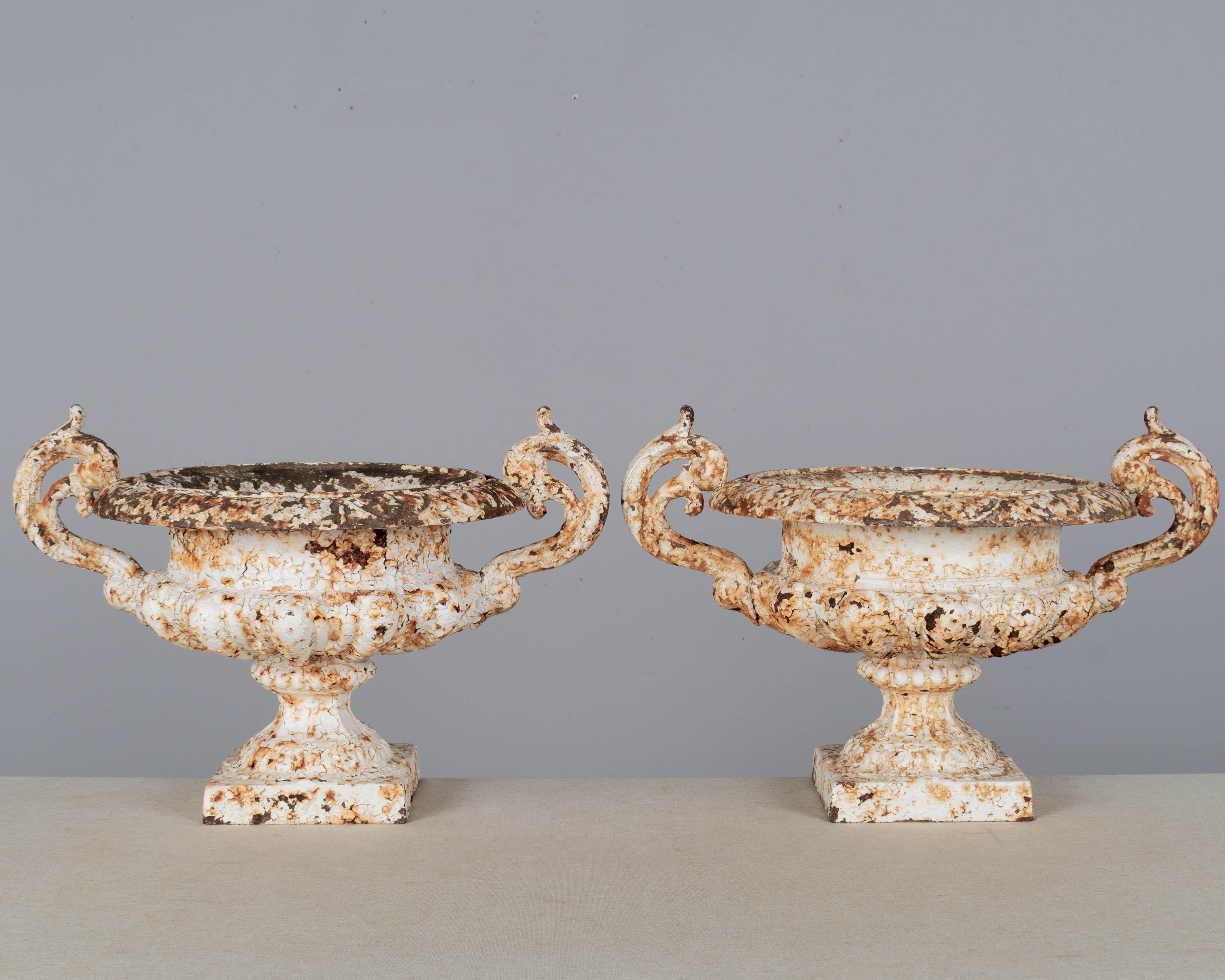 Pair of 19th Century French Cast Iron Urns For Sale 2