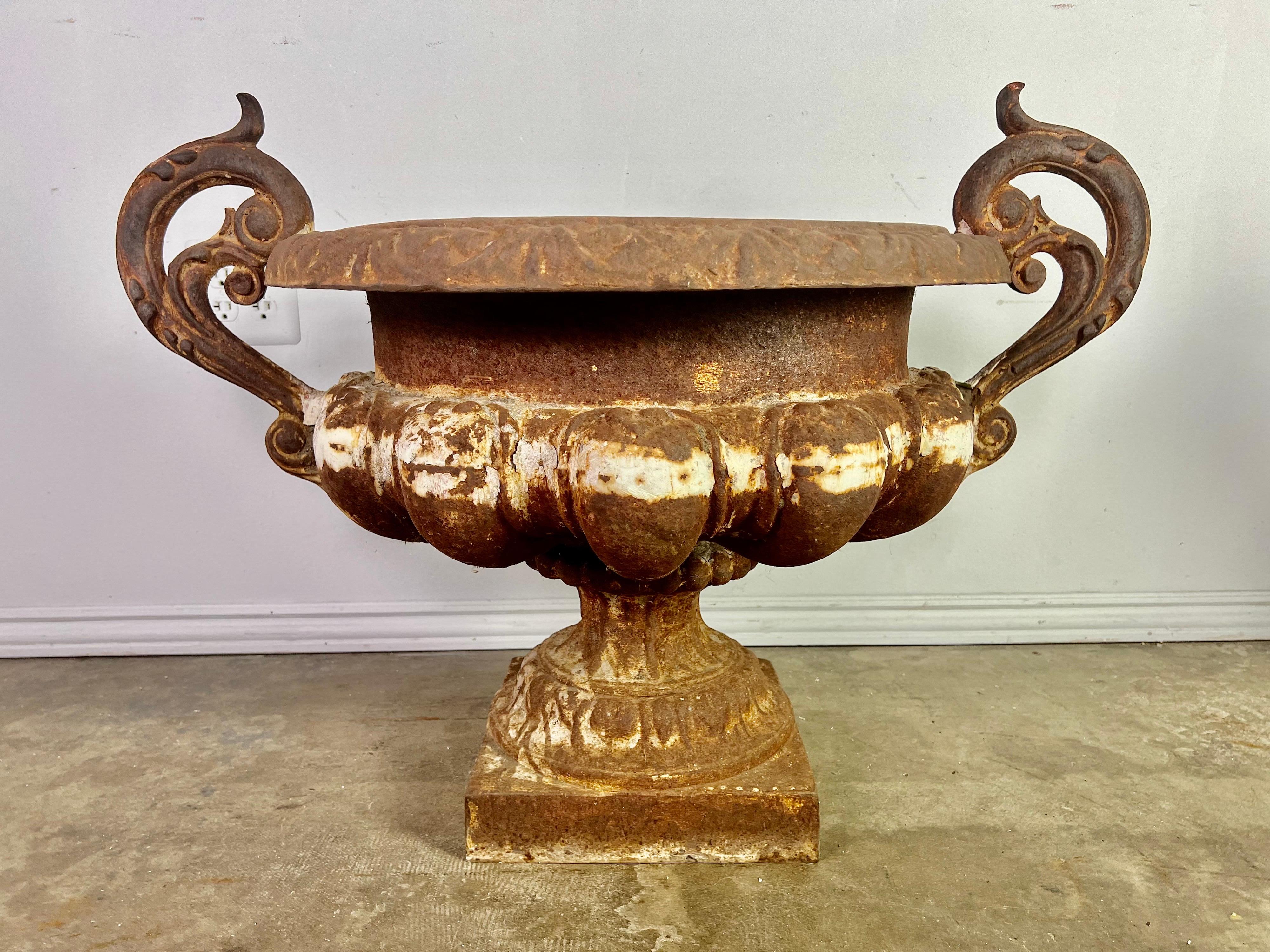 Pair of 19th Century French Cast Iron Urns For Sale 4