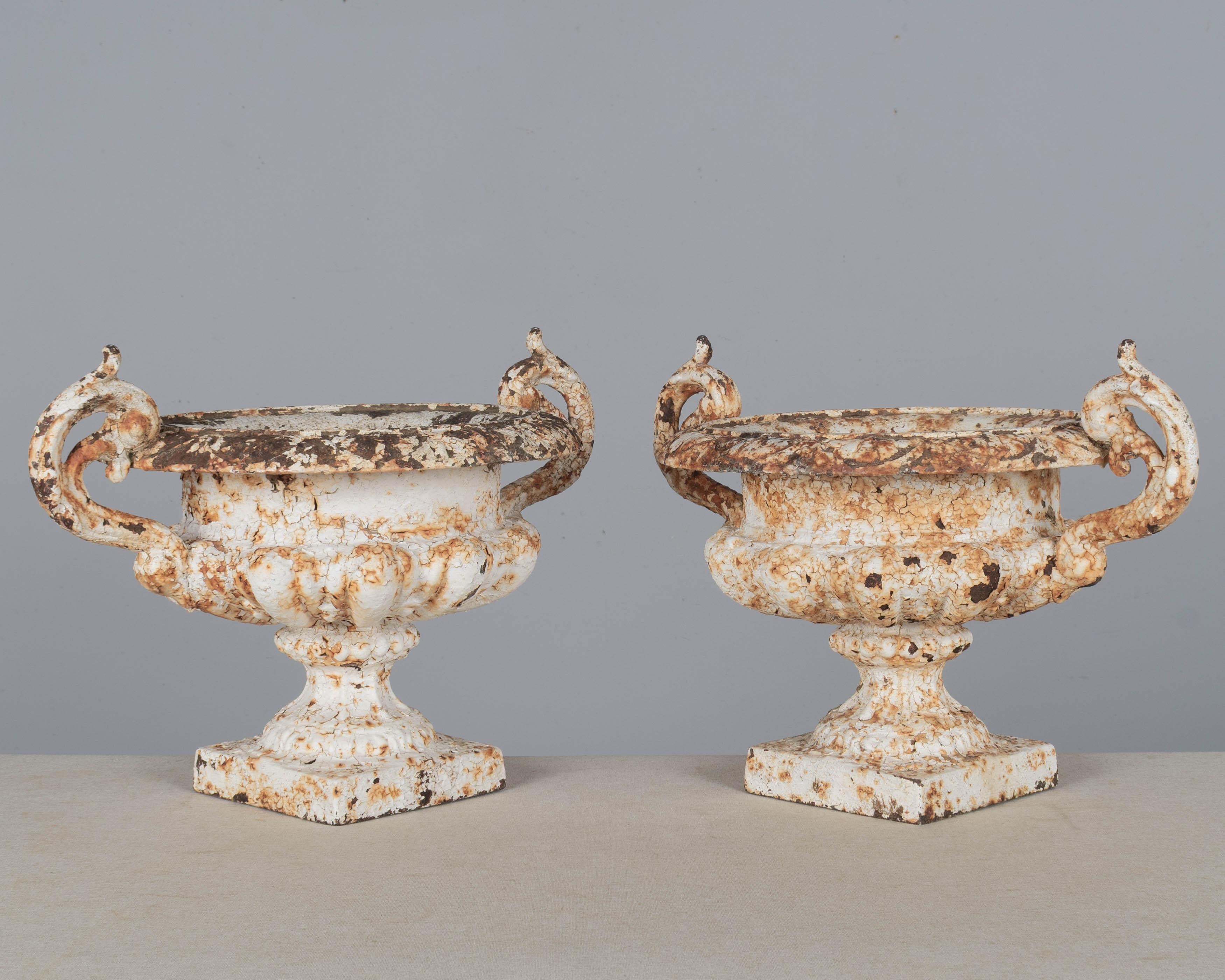 Pair of 19th Century French Cast Iron Urns For Sale 4