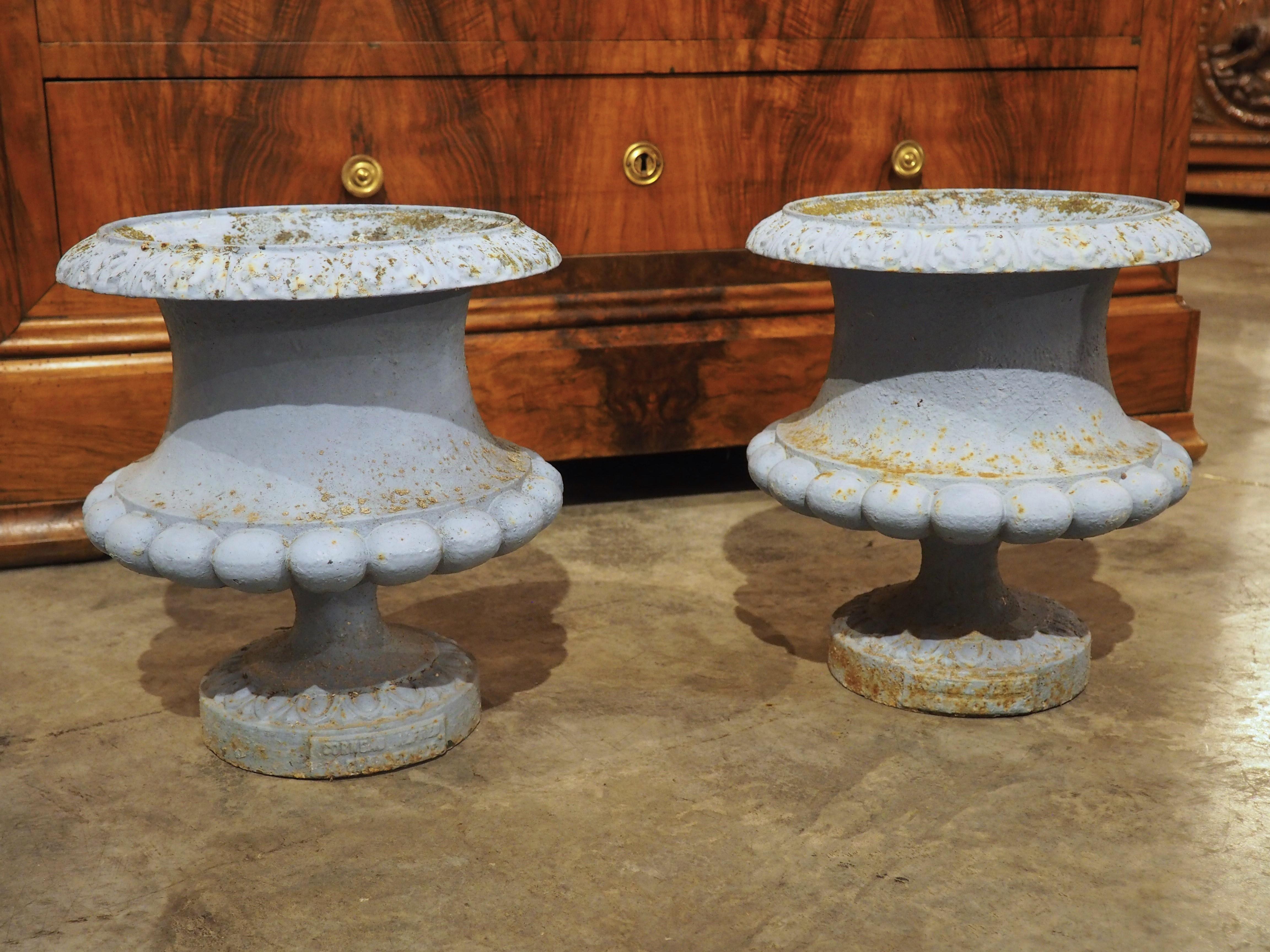 Paire de vases français en fonte du 19ème siècle par Alfred Corneau de Charleville 10