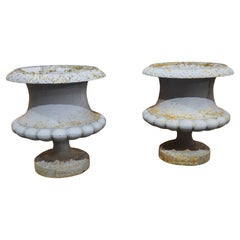 Pair of 19th Century French Cast Iron Vases by Alfred Corneau de Charleville