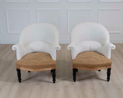 Pair of 19th Century French Chairs, Ready to Upholster
