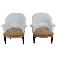 Pair of 19th Century French Chairs, Ready to Upholster