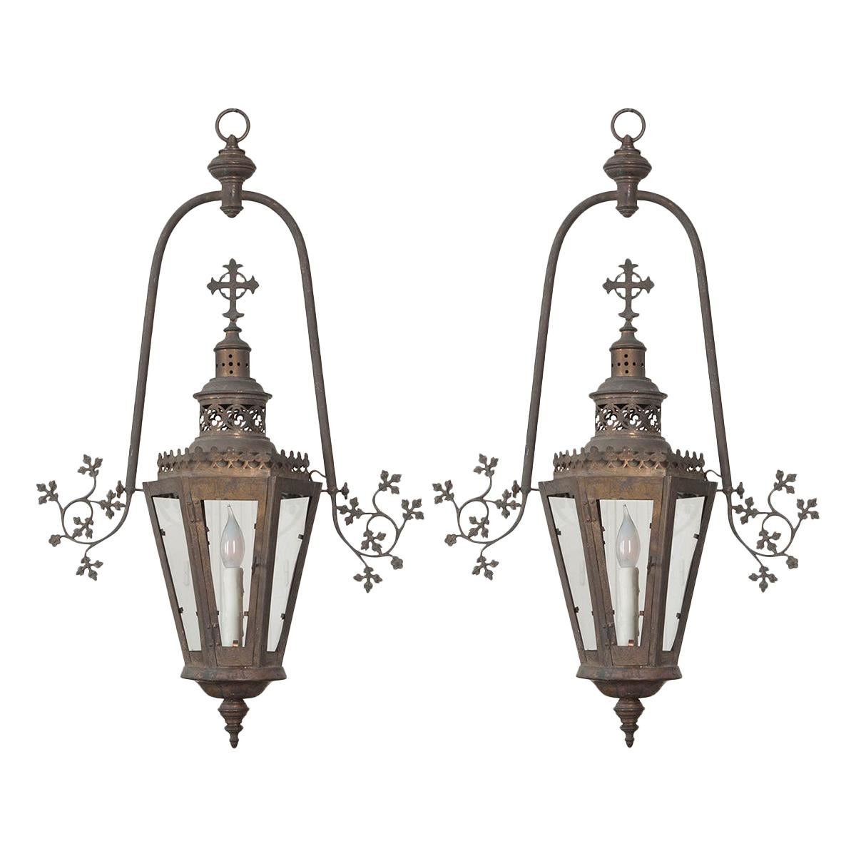 Pair of 19th Century French Church Lanterns