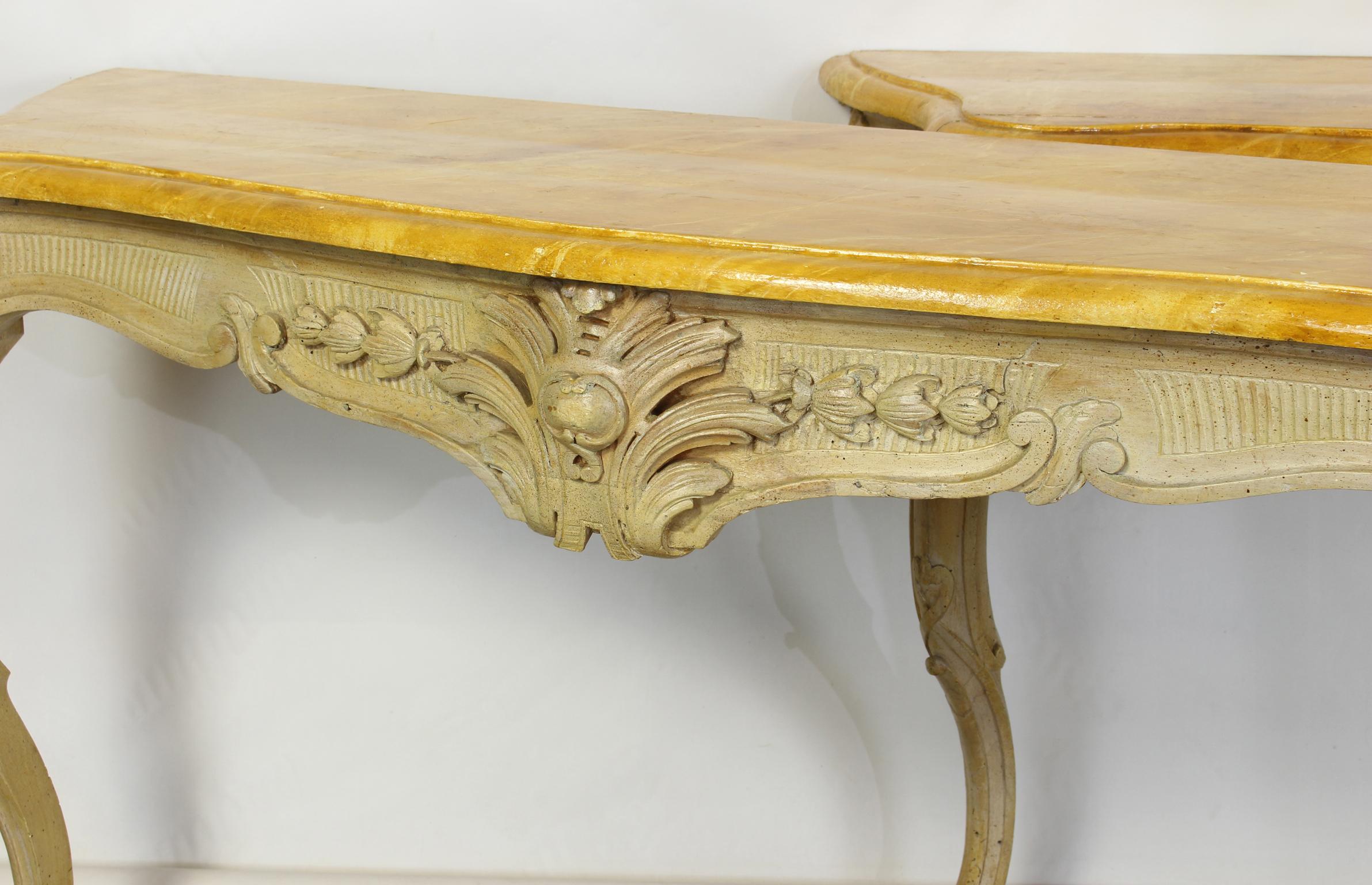Louis XVI Pair of 19th Century French Console Tables For Sale