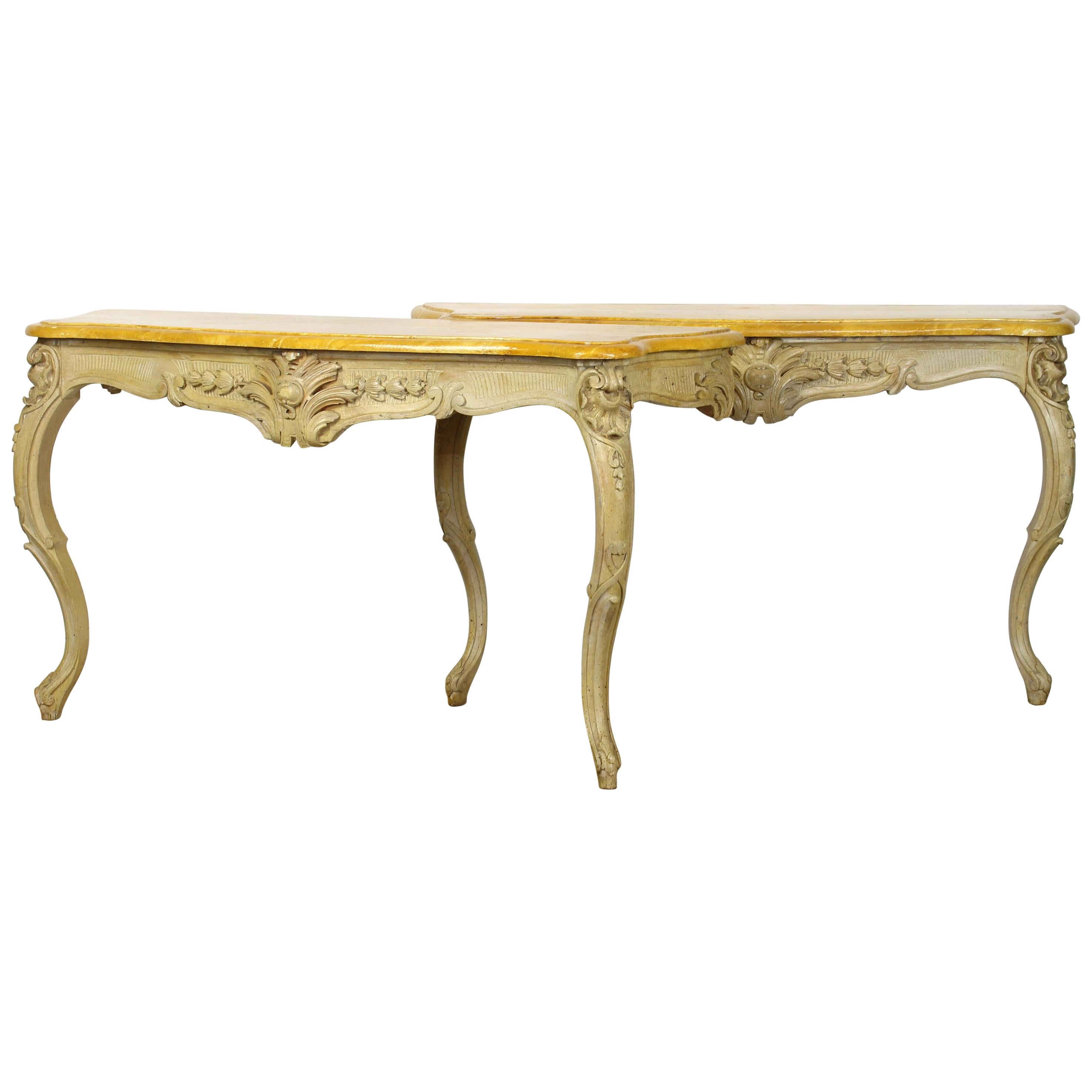 Pair of 19th Century French Console Tables For Sale