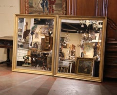 Zwei französische Directoire-Wandspiegel aus vergoldetem Wood Wood aus dem 19.