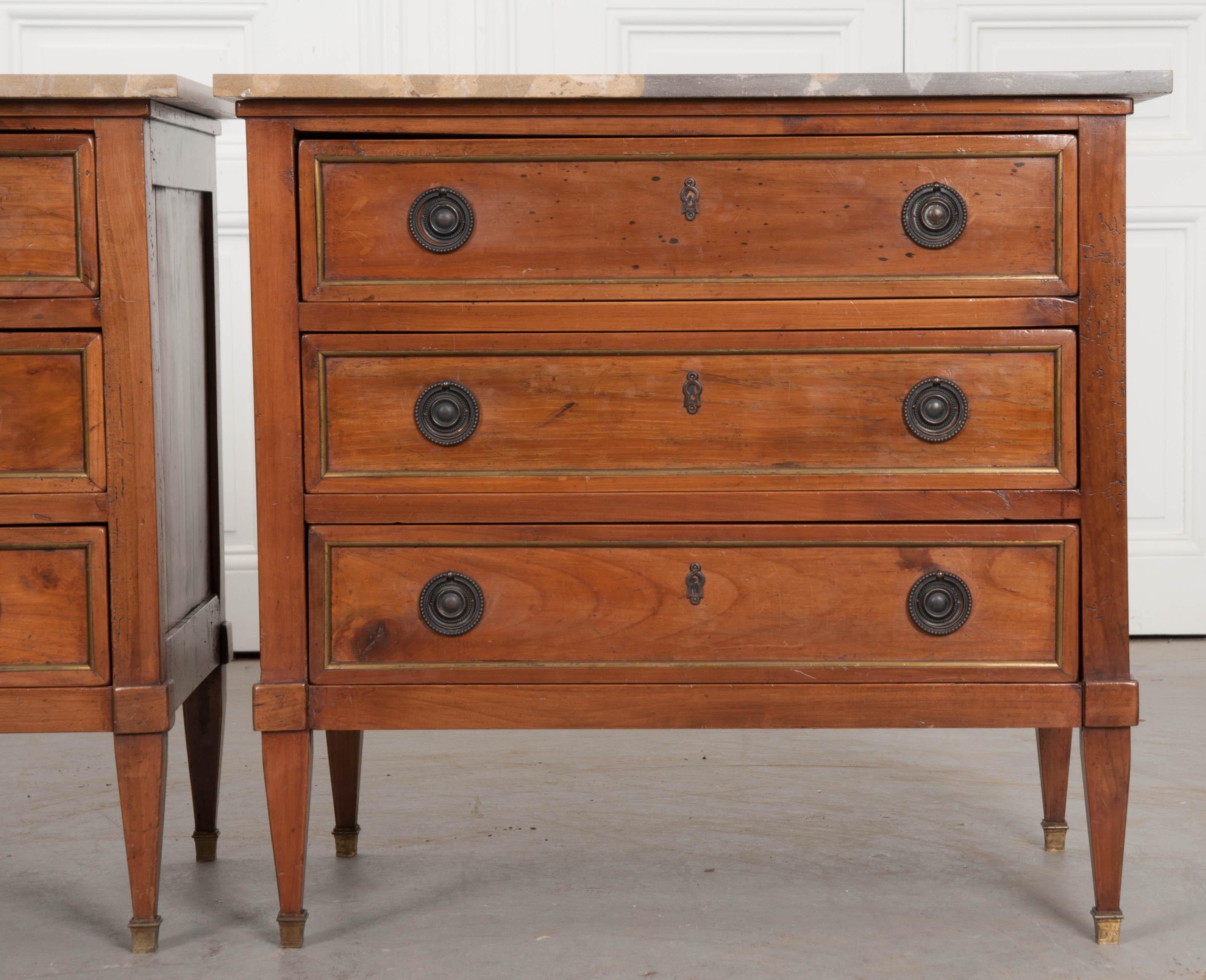 Pair of 19th Century French Directoire Commodes In Good Condition In Baton Rouge, LA