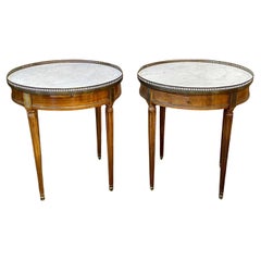 Pair of 19th Century French Directoire Mahogany Bouillotte Table