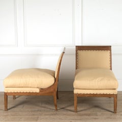 Pair of 19th Century French Directoire Slipper Chairs