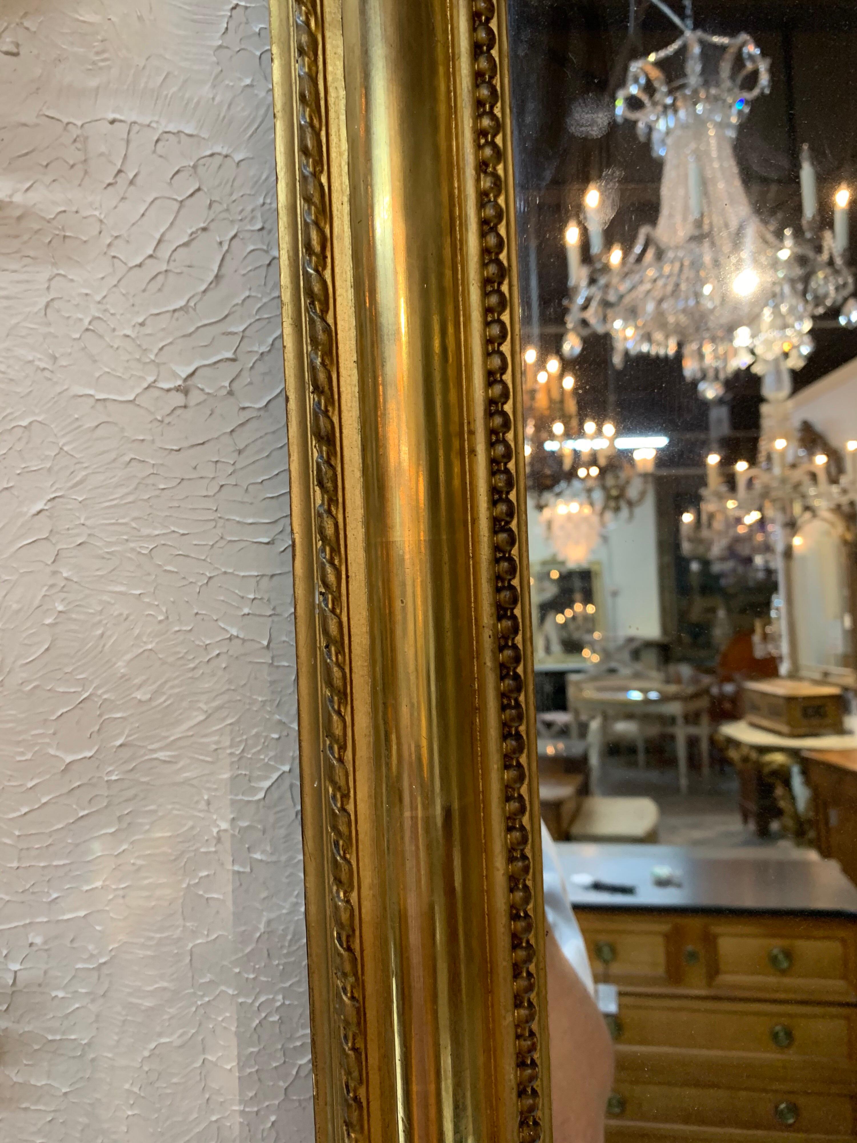 Pair of 19th Century French Directoire Style Giltwood Mirrors In Good Condition In Dallas, TX