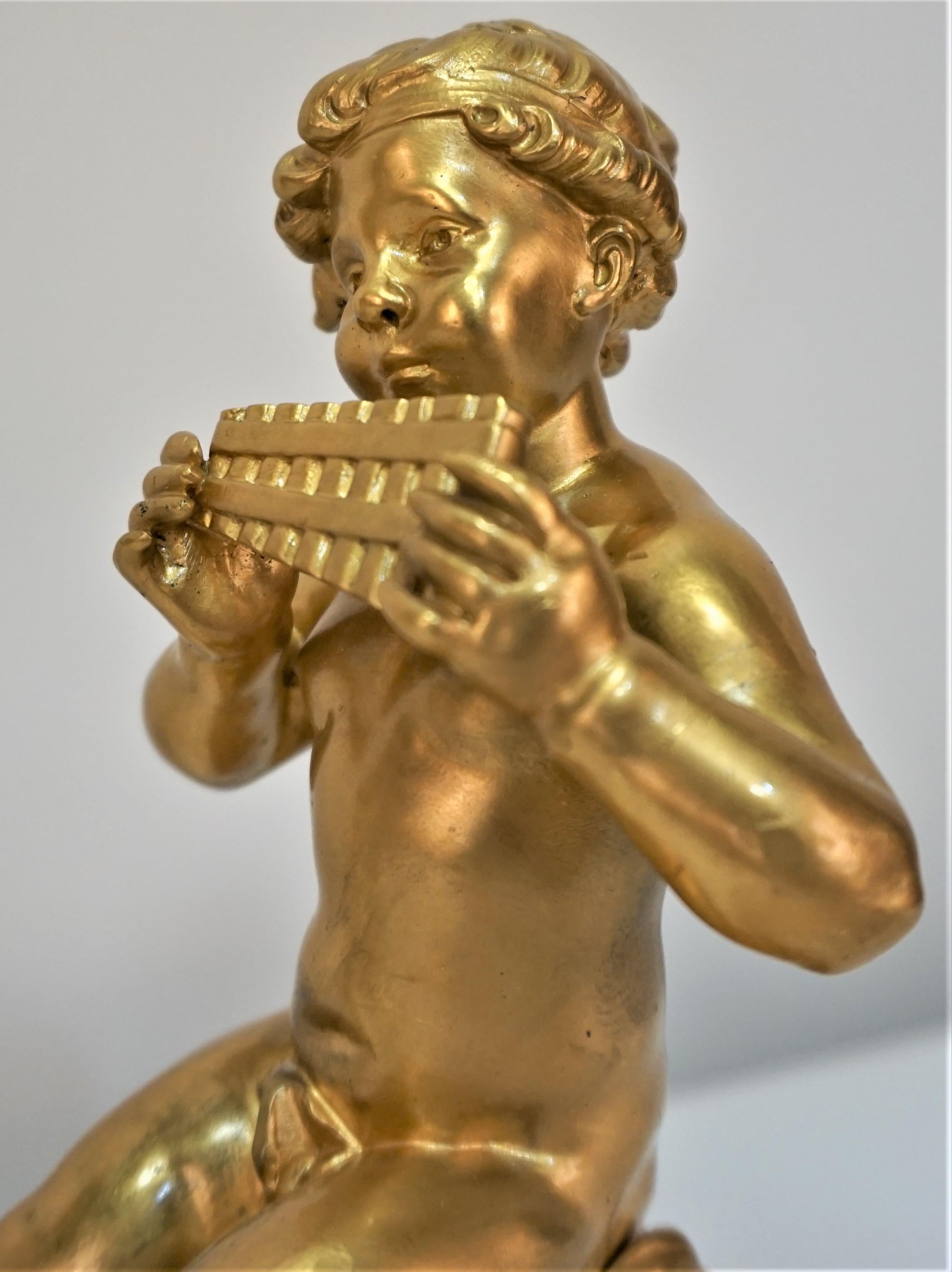 Pair of 19th Century French Doré Bronze Candlesticks In Good Condition In Fairfax, VA