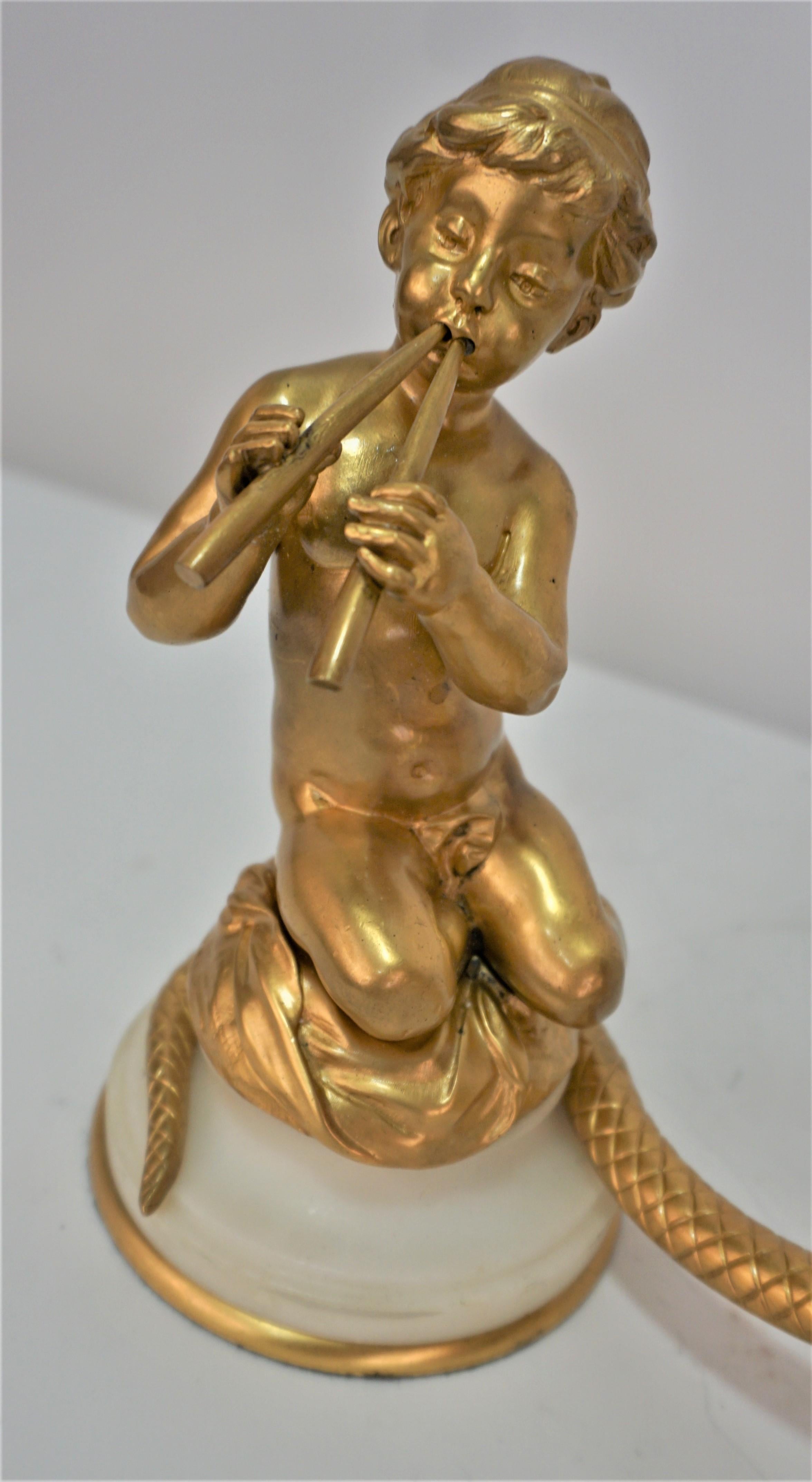 Pair of 19th Century French Doré Bronze Candlesticks 4