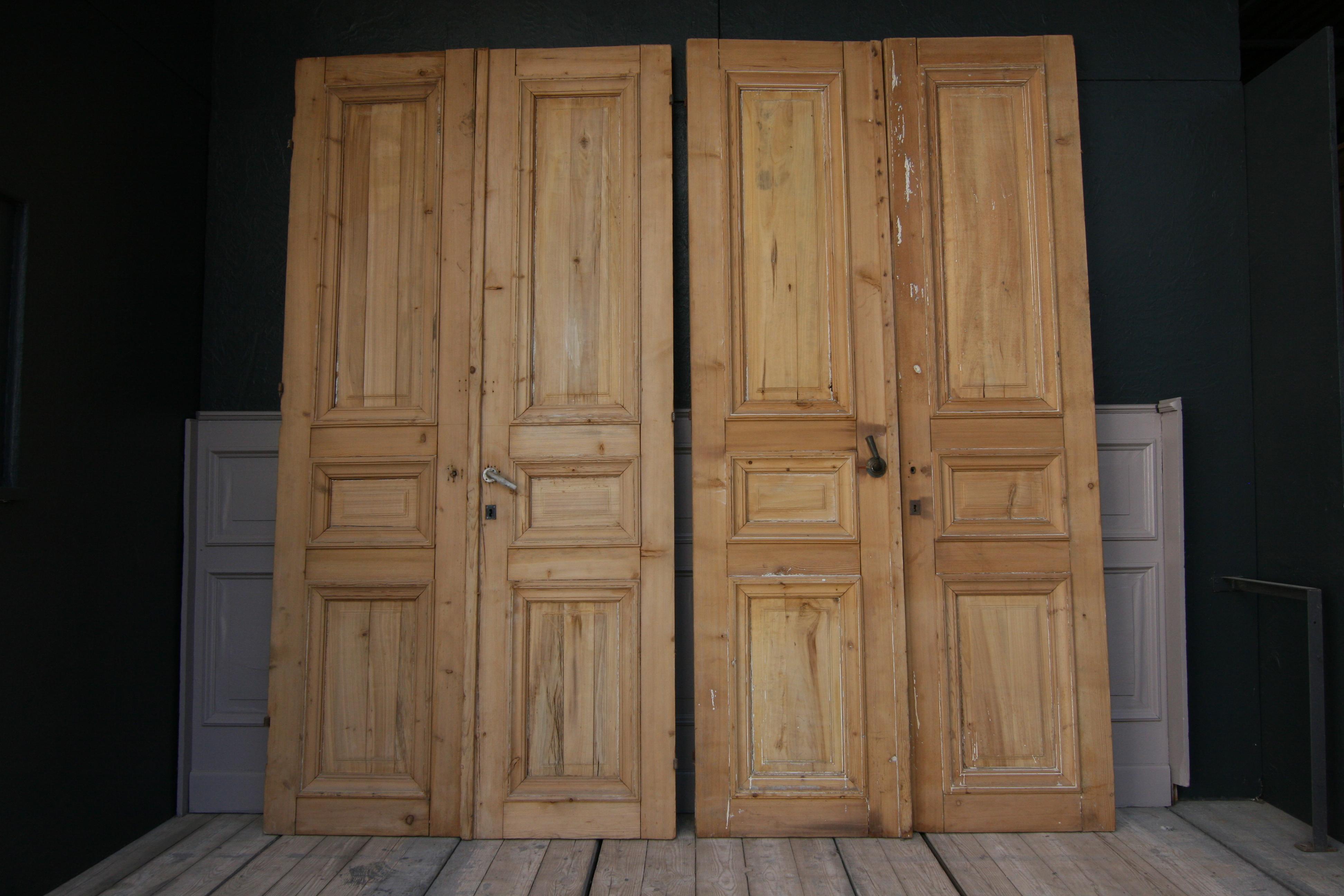 Pair of 19th Century French Double Doors Made of Pine 6