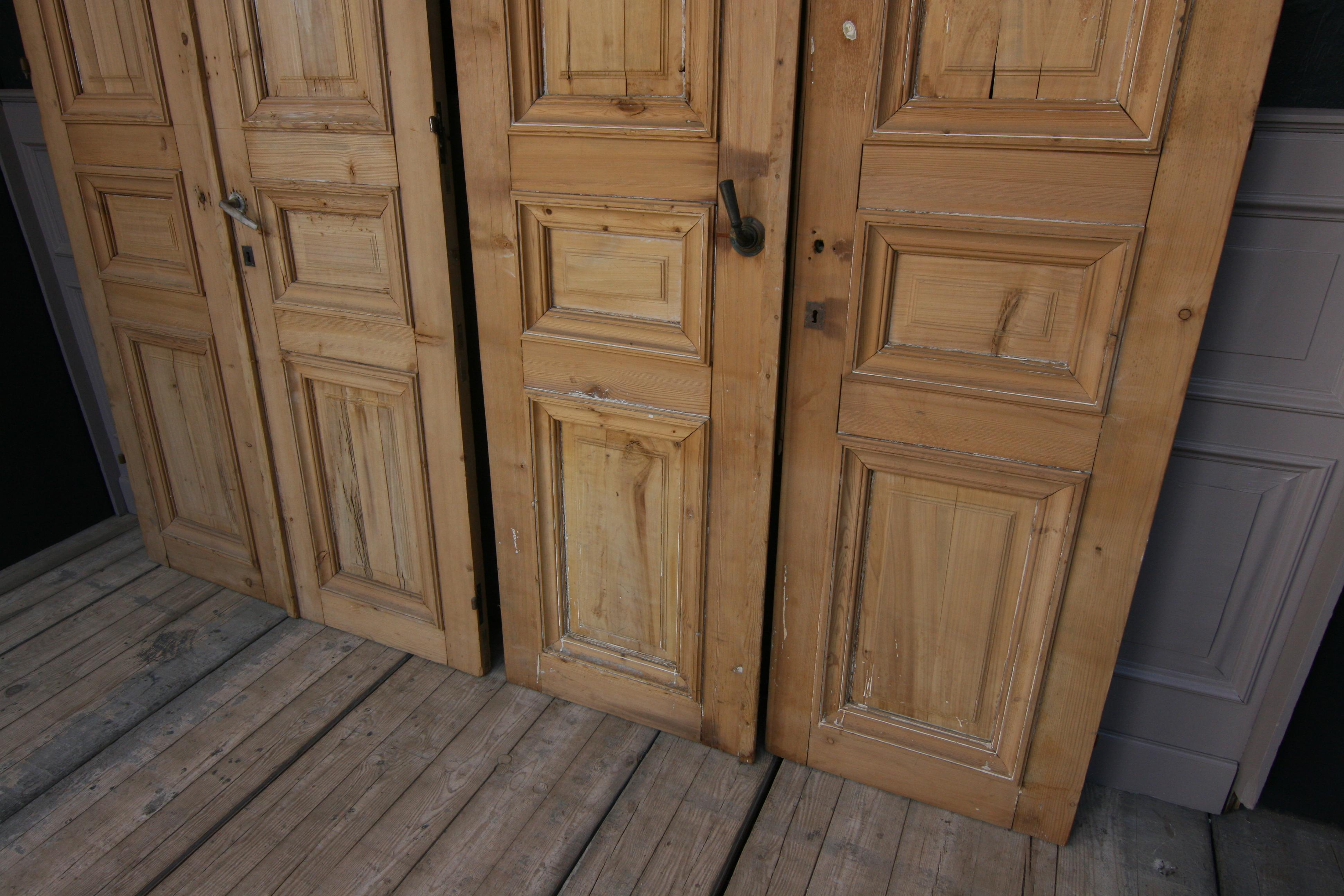 Pair of 19th Century French Double Doors Made of Pine 7