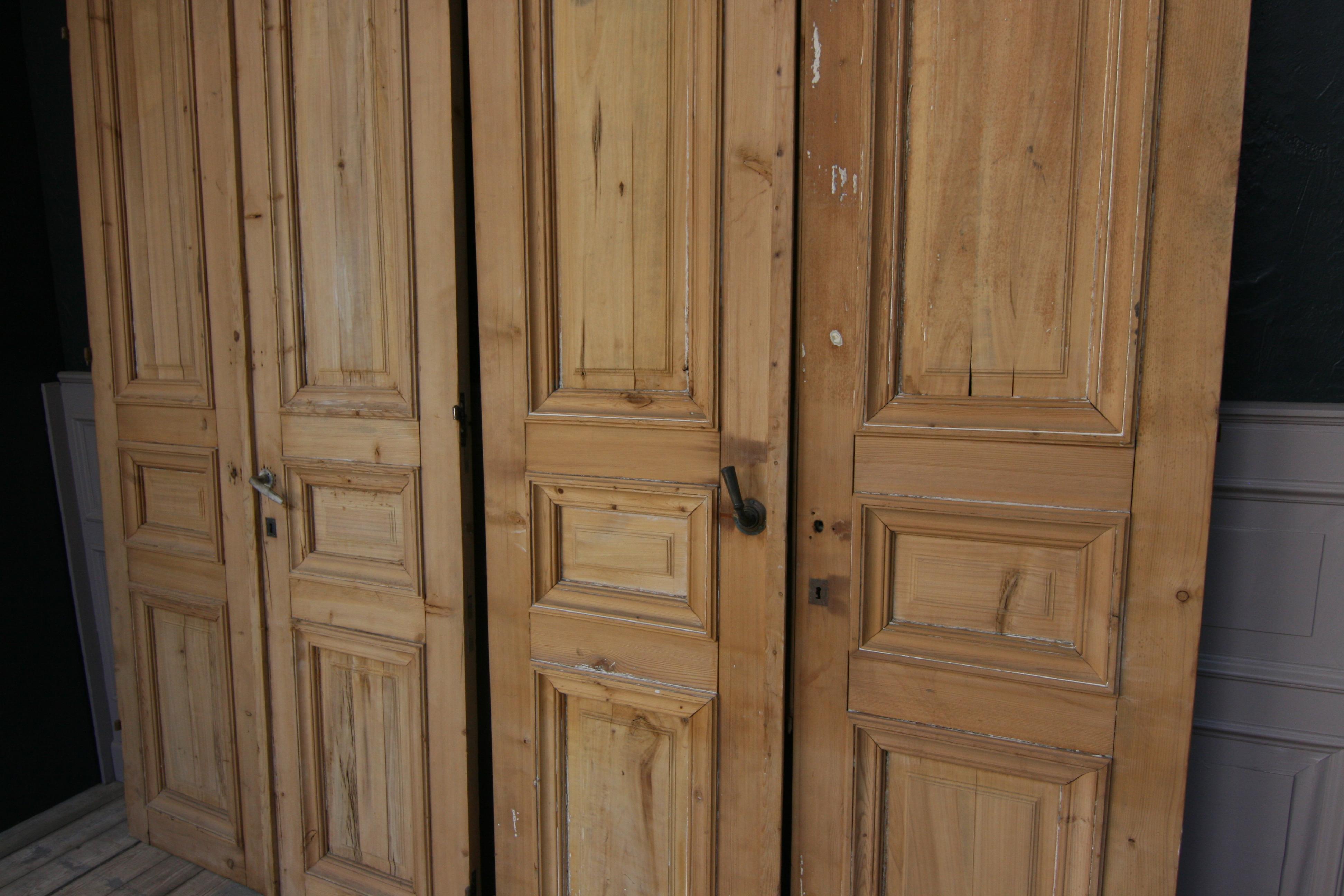 Pair of 19th Century French Double Doors Made of Pine 8